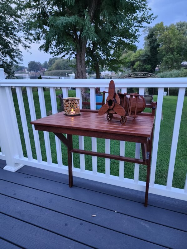 Custom Space saving folding wood table