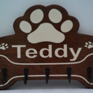 Custom Epoxy Inlay Pet Key Rack