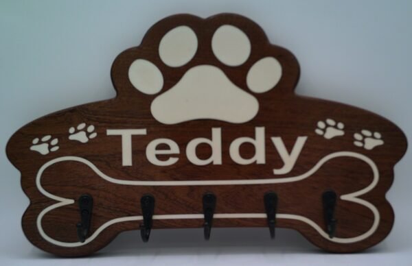 Custom Epoxy Inlay Pet Key Rack